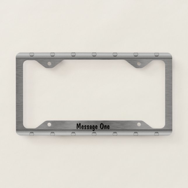 Elegant gray color license plate frame (Front)