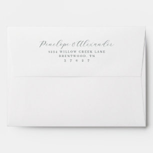 Elegant Gray Cursive Address Envelope