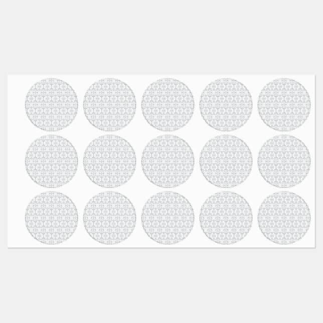 Elegant Gray Damask Wedding Favor Labels (Sheet)