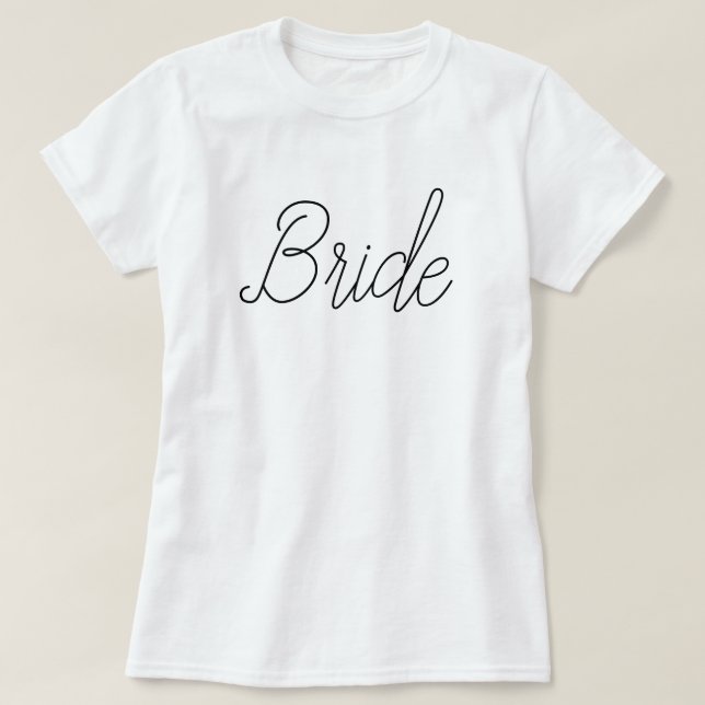 Elegant gray Flowers bride T-Shirt (Design Front)