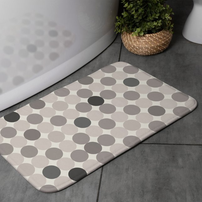 Elegant Gray Geometric Bath Mat for Guest Baths (Creator Uploaded)