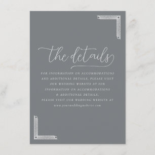 Elegant Gray Geometric Details Enclosure Card