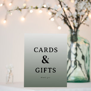 Elegant Gray Gradient Gratitude Sign
