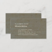 Elegant Gray Green Antique Paper Patina Business Card (Front/Back)