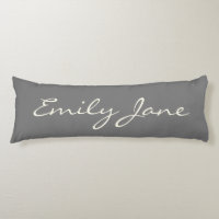 Elegant Gray Handwritten Script Name Custom