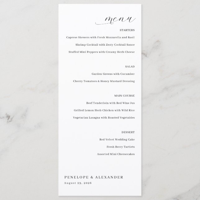 Elegant Gray Menu Template (Front)