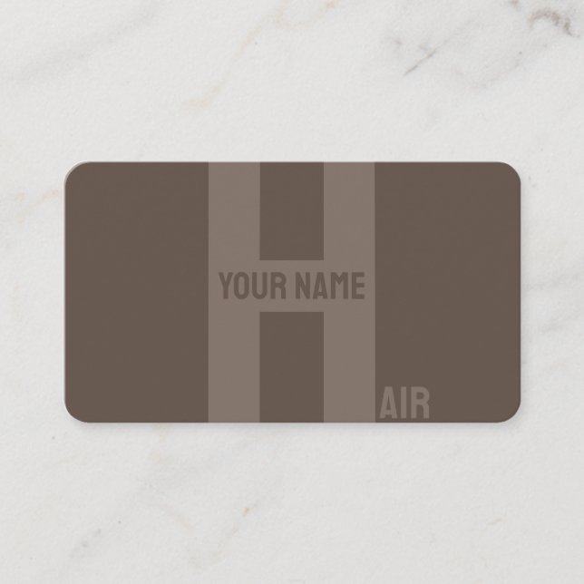 Elegant gray minimal majestic hairstylist business card (Front)