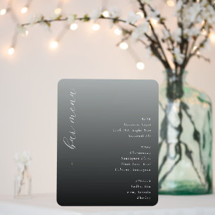 Elegant Gray Minimalist Bar Menu Foam Board
