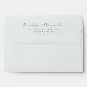 Elegant Gray Minimalist Calligraphy Envelope
