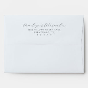 Elegant Gray Minimalist Calligraphy Envelope