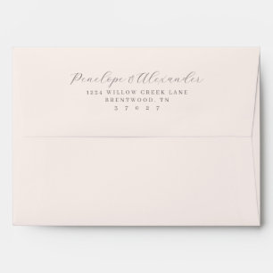 Elegant Gray Minimalist Calligraphy Envelope