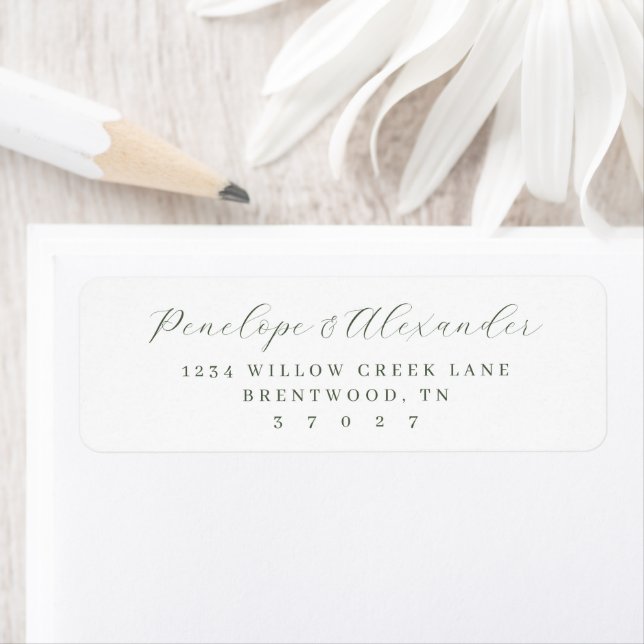 Elegant Gray Minimalist Calligraphy Label (Insitu)