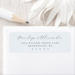 Elegant Gray Minimalist Calligraphy Label