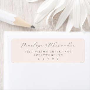 Elegant Gray Minimalist Calligraphy Label