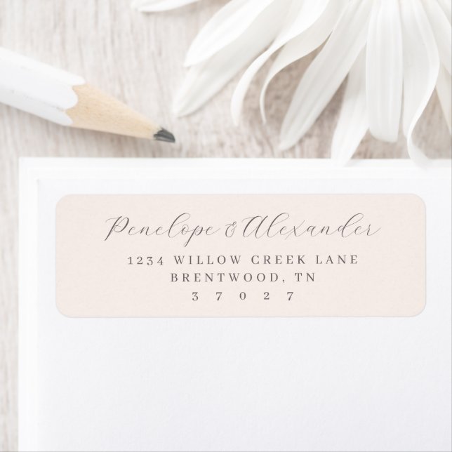 Elegant Gray Minimalist Calligraphy Label (Insitu)