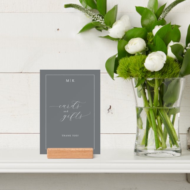 Elegant Gray Minimalist Gratitude Sign Holder (Insitu 4)