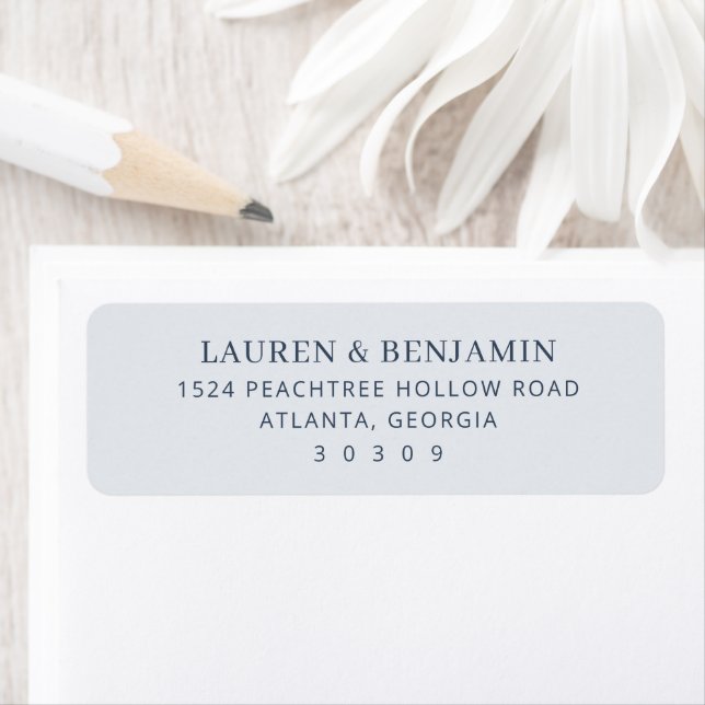 Elegant Gray Minimalist Invitation Label (Insitu)