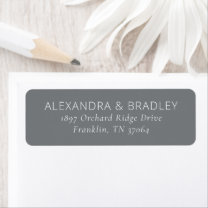 Elegant Gray Minimalist Label