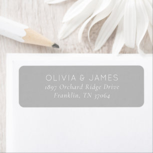 Elegant Gray Minimalist Label