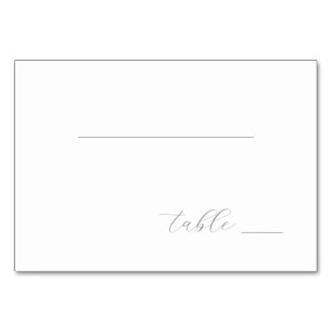 Elegant Gray Minimalist Lines Table Number