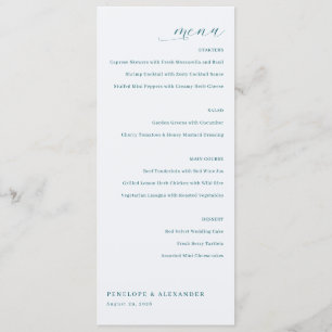 Elegant Gray Minimalist Menu