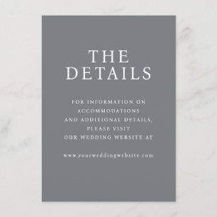 Elegant Gray Minimalist Typographic Enclosure Card