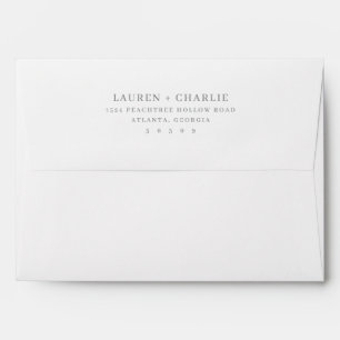 Elegant Gray Minimalist Typographic Envelope