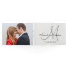 Elegant Gray Monogram with Photo Wedding