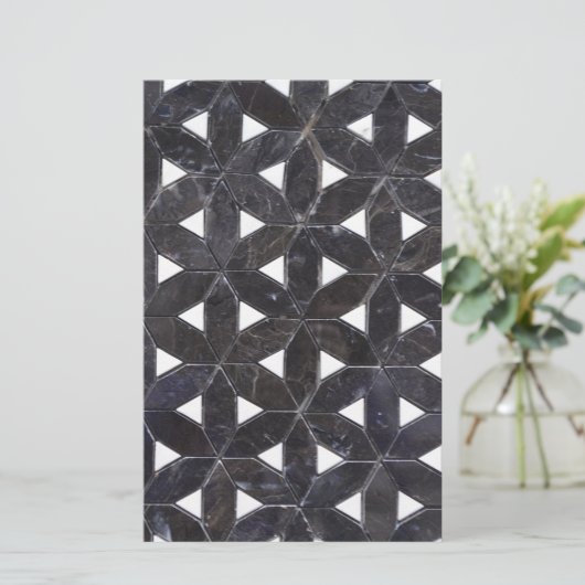 elegant Gray Mosaic flower of life Tile pattern (Standing Front)