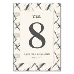 Elegant Gray Number Eight Table Number