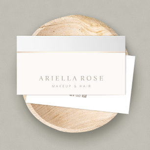 Elegant Gray Ombre Beauty Salon Business Card