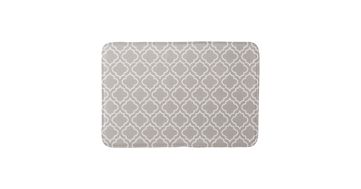 Elegant Gray Pattern Bathroom Rug Bath Mat Zazzle