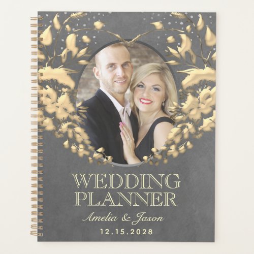 Elegant Gray Photo Wedding Planner