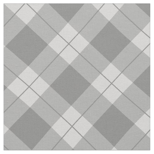 Elegant Gray Plaid  Fabric