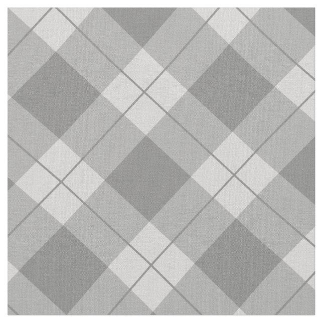 Elegant Gray Plaid | Fabric (Close Up)