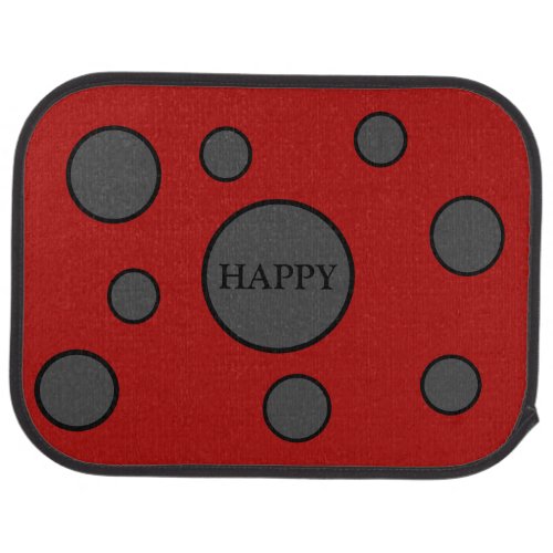 Elegant Gray Polka Dots on Maroon Car Floor Mat