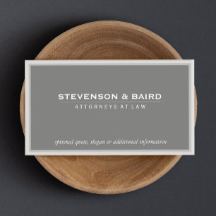 Elegant Gray Professional Consultant Classic Business Card