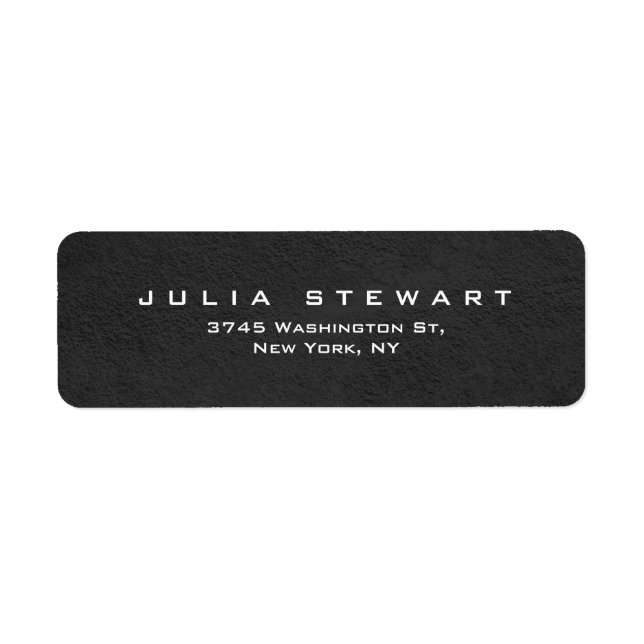 Elegant Gray Professional Modern Personal Label (Front)