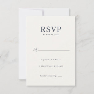 Elegant Gray RSVP Card