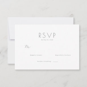Elegant Gray RSVP Card