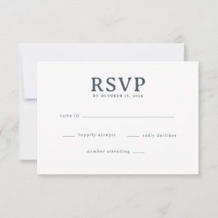 Elegant Gray RSVP Form Card