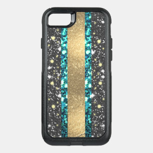 Elegant Gray Shiny Design OtterBox Commuter iPhone SE/8/7 Case