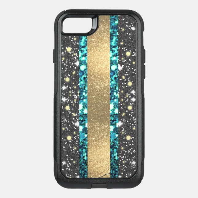 Elegant Gray Shiny Design Otterbox iPhone Case (Back)