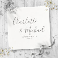 Elegant Gray Signature Script Wedding
