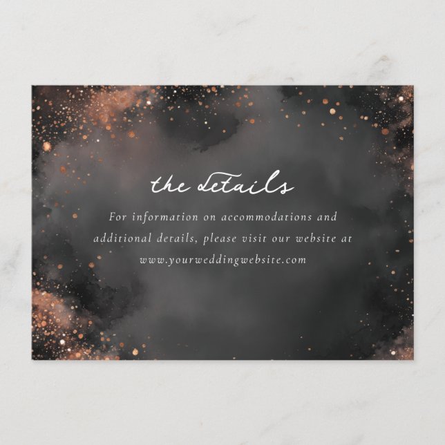 Elegant Gray Sparkling Abstract Enclosure Card (Front)