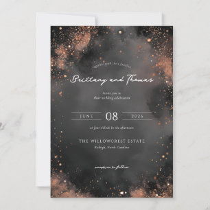 Elegant Gray Sparkling Wedding Invitations