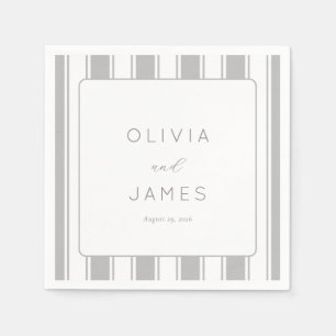 Elegant Gray Stripes Napkins