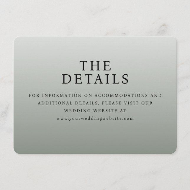 Elegant Gray Typographic Enclosure Card (Front)