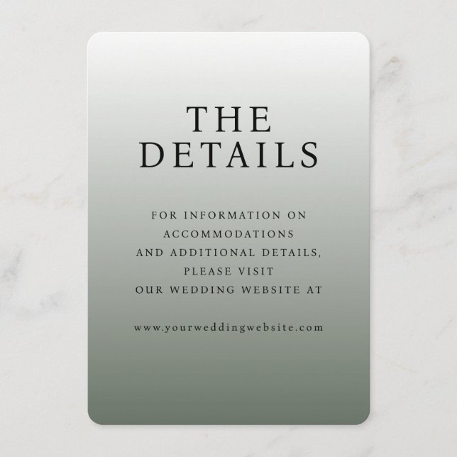 Elegant Gray Typographic Enclosure Card (Front)