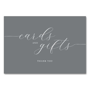 Elegant Gray Typographic Thank You Card